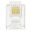Sanba SANBAO high-quality 6P4C phone crystal head 50 bag JACK gold-plated shrapnel high-quality flame retardant materials contact transmission performance