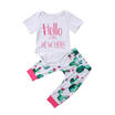 Newborn Infant Baby Boys Girls Tops Romper Bodysuit Pants 2Pcs Outfits Clothes