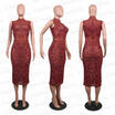 AU Women Bandage Bodycon Sleeveless Evening Party Cocktail Lace Short Dress