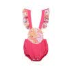 US STOCK Newborn Baby Girls Clothes Floral Backless Romper Bodysuit Sunsuit 0-2T