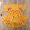New Toddler Kids Baby Girl Boho Long Ruffle Princess Party Prom Beach Maxi Dress