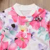 Newborn Baby Girl Flower Zipper Romper Bodysuit Jumpsuit Outfits Clothes 0-24M