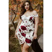 New Womens plus size Summer Bodycorn Off-Shoulder Casual Floral Cocktail Dress