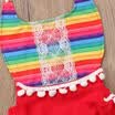 2018 Newborn Infant Baby Girl Romper Rainbow Bodysuit Sunsuit Clothes Outfits CA
