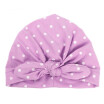 Dot Baby Girl Hat with Bow Candy Color Baby Turban Cap for Girls Elastic Infant Accessories 1 PC