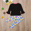 US Autumn 2PCS Baby Girl Outfit T-shirtPants Leggings Set Kid Clothes Tracksuit