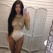 Women Long Sleeve Bodysuit Leotard Top Blouse Romper Jumpsuit Playsuit Lingerie
