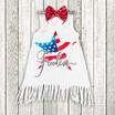 2PCS Set Baby Grls Clothes Sleeveless Freedom DressHeadbands Summer Sundress