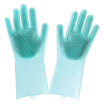 1 Pair Dish Washing Gloves Silicone Eco-Friendly Scrubber Cleaning For Multipurpose Kitchen Bed Bathroom Hair Care