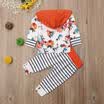 2Pcs Newborn Toddler Baby Boys Girl Hooded Tops Pants Outfits Set Clothes 0-3T