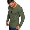 US STOCK Mens Slim Fit O Neck Long Sleeve Muscle Tee T-shirt Casual Tops Blouse