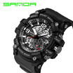 SANDA Men Military Watch Fashion Men Sport Dual Display Waterproof Smart Watch