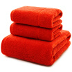 Sanli long-staple cotton A-class standard plain cashmere towel 2 towel 1 piece of three-piece combination of flat cloth seam cutting random multi-standard towel category crimson