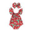 Toddler Baby Girls Watermelon Clothes Outfits Jumpsuit RomperHeadband Playsuit