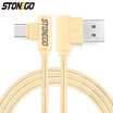STONEGO Right Angle Data Sync Charging Cable Micro USB Type c Optional Tangle-Free Nylon Braided Cord Android Phone Upgrades