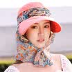 Jingdong Supermarket Dusenna DUSENNA rose red national wind sun hat female summer sun hat foldable neck cap outdoor beach cap cap