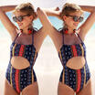 Womens Bandage Swimwear One Piece Bikini Swimsuit Bra Push Up Beachwear Bathing