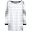 Semir Women&39s Fresh Stripe Wild Casual Student T-Shirt 19316010803 White Tone XL