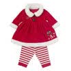Kids Toddler Baby Girls Pullover Coat Dress Striped Leggings 2pcs Outfits Xmas