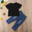 2pcs Newborn Toddler Infant Kids Baby Boy Clothes T-shirt TopsPants Outfits Set