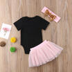 Newborn Baby Girl Romper Bodysuit Bow Tie Lace Dress Princess Party Prom Outfits