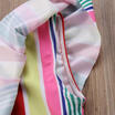 Toddler Baby Girls Swimsuit One Shoulder Swimwear Colorful Stripes Bathing Suit