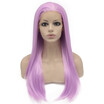 Iwona Synthetic Hair Lace Front Long Stright Purple Wig