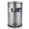 Deli 9551 fashion pedal stainless steel trash hydraulic slow down low noise deodorant 5L