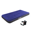 INTEX Blue Flocking Single Inflatable Bed Home Camping Tent Air Cushion Bed