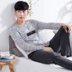 Pai Ban slave PBENO pajamas male cotton long sleeves 2017 spring new casual wear home clothing suit 70711035 gray L