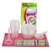 Yun Lei picnic barbecue set hot pot tableware disposable plastic cup tablecloth bamboo chopsticks spoon bowl dishes combination tableware