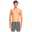 Three guns men &39s cotton Arrow pants cotton yarn - dyed home casual men&39 s shorts blue - green grid 2XL