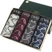 Seven wolves mens underwear mens boxers cotton thin section Ming embossed print four corner pants head 4 boxed XL
