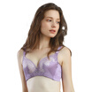 Tingmei gather bra like jade sunset flower PW5507 purple 75A