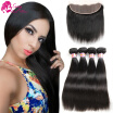 Brazilian Straight Hair With Frontal Brazilian Virgin Hair With Frontal Closure Bundles Tissage Bresilienne Avec Closure