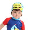 Hugmii childrens swimming cap silicone swimming cap boys&girls baby waterproof swimming cap blue lion