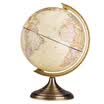 Deli 2178 double-sided scale 25cm world globe business gifts home furnishings ornaments yellow