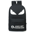 Light rider shoulder bag female Korean fashion men backpack trend leisure college wind school student bag night travel bag 955 luminous black
