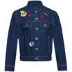 Semir Women&39s washed denim jacket letter straight jacket jacket jacket 30316080173 cowboy dark blue XL