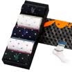 Jingdong supermarket Playboy PLAYBOY 2683 socks men socks cotton in the cylinder sports business leisure breathable stripes men&39s cotton socks 5 pairs of gift boxes bleach group multi-color uniform
