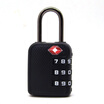 R & D RST-074 US Customs TSA Travel Trolley Case Three Password Lock Gym Locks Backpack Lock Mini Password Door Lock Padlock Black