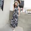 KuoyiHouse KuoyiHouse 7323 17 years new Korean version of the long section of the round neck sleeveless suit dress female tight waist cotton long skirt cents No 21 possession of green white chrysanthemum S