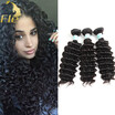 Mongolian Hair 3Bundles Deep Wave Human Hair Natural Color 8-28inch Clean And Free Of Debris