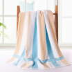 Gold towel home textiles cotton twist soft stripes fresh bath towel single piece blue 390g 140 72cm