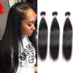 Ms Luna Hair Malaysian Straight Hair Bundles 3 Piece Lot No Shedding Malaysian Virgin Human Hair Weave