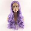 Iwona Synthetic Hair Lace Front Long Wavy Purple Wig
