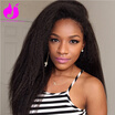 Amethyst Natural Look 150 Density Kinky Straight Full Lace Human Hair Wigs For Black Women