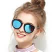 Blue Bluekiki polarized sunglasses large frame driving sunglasses color film sunglasses female sunglasses 7024 black box ice blue