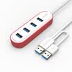 Shanze SAMZHE JXQ-C05 USB splitter USB30 high-speed expansion of the distinguished fashion 4 HUB hub desktop computer notebook a drag four 30CM red