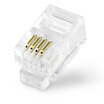 Haile HT-4P4C-50 high-quality 4P4C phone crystal head 4-core microphone crystal head phone handle connector 50 bag